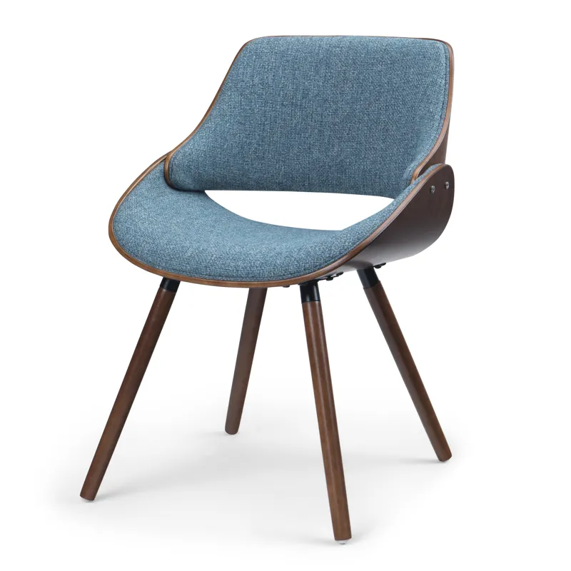 Malden - Bentwood Dining Chair with Wood Back - Denim Blue