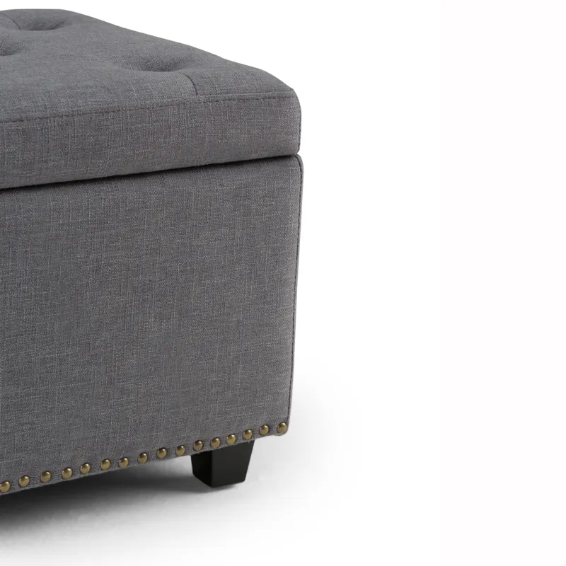Hamilton - Storage Ottoman - Slate Grey