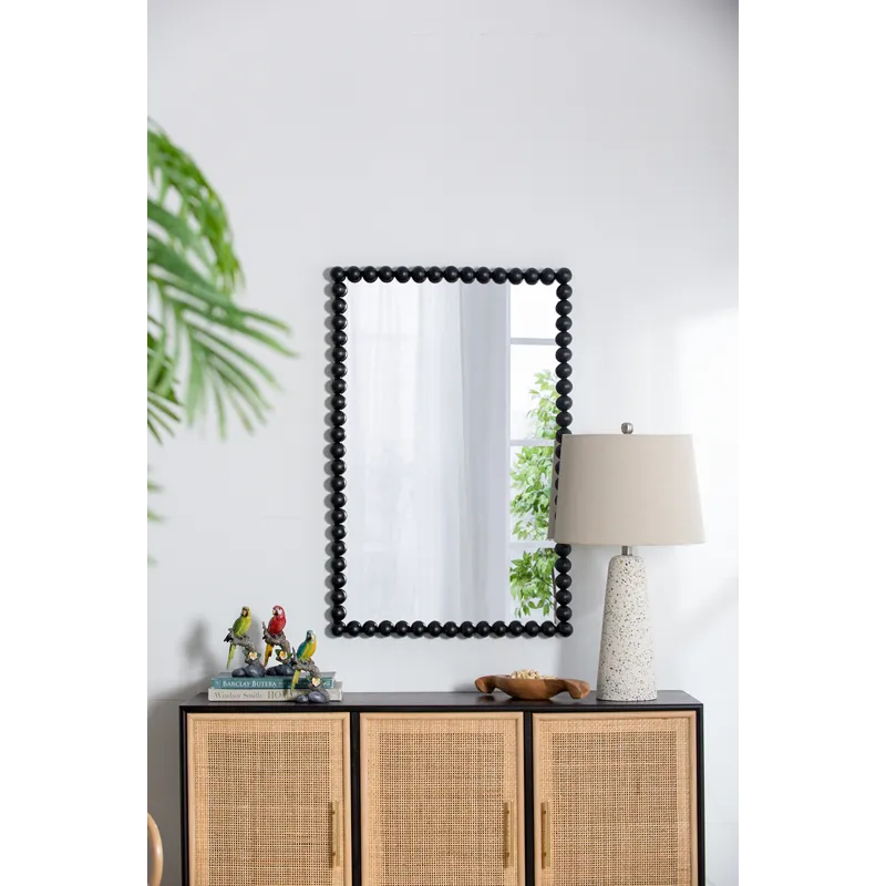 Rectangle Mirror, Wall Mirror For Living Room Bedroom Entryway - Black