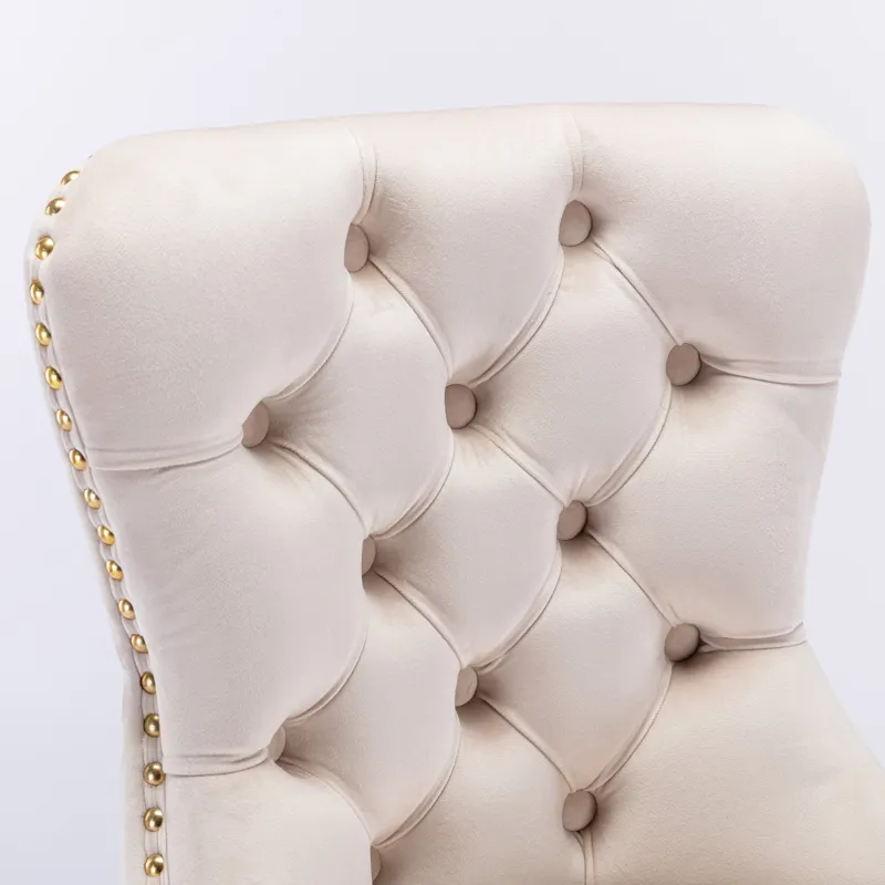 Thick Golden Swivel Velvet Barstools Adjusatble Seat Height From 27-35\", Modern Upholstered Bar Sto