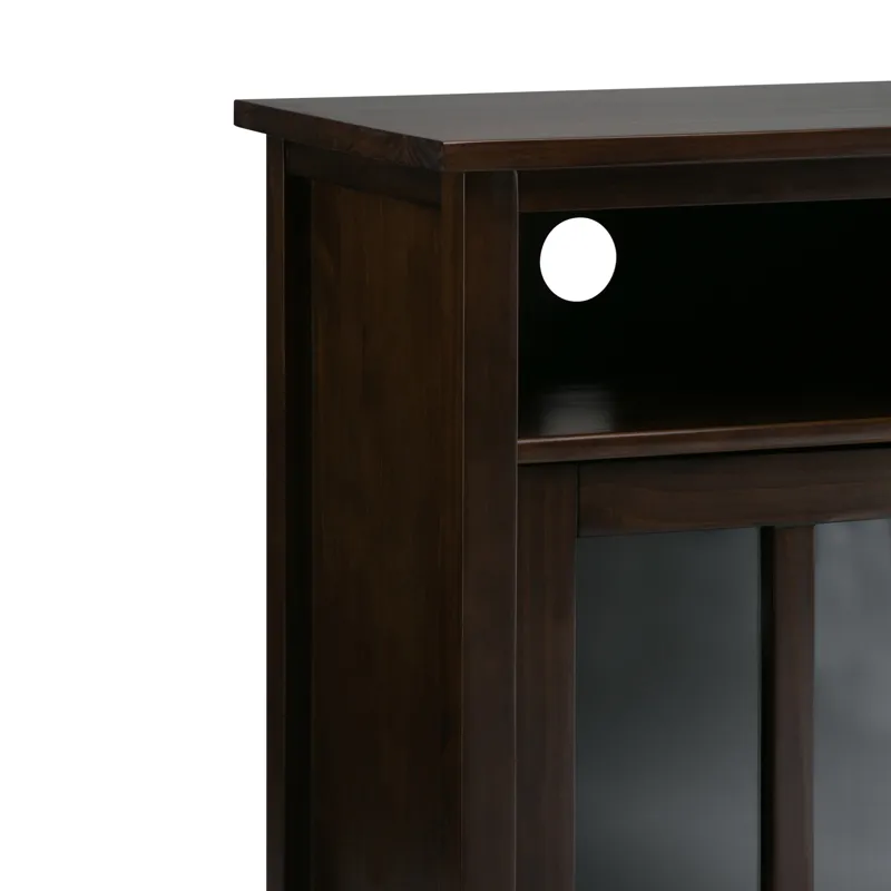 Warm Shaker - Medium Storage Media Cabinet - Tobacco Brown
