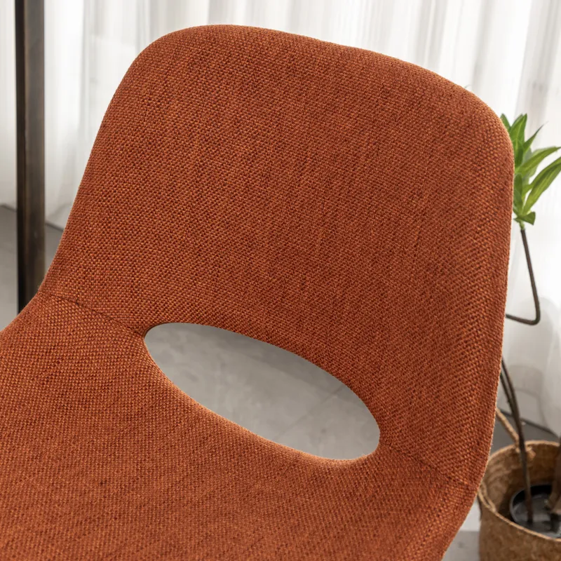 Porth - 28.25\" Fabric Kitchen Counter Height Stools (Set of 2) - Orange