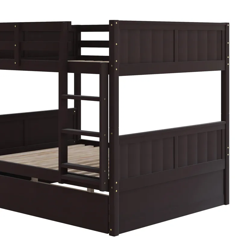 Full Over Full Bunk Bed With Twin Size Trundle - Espresso