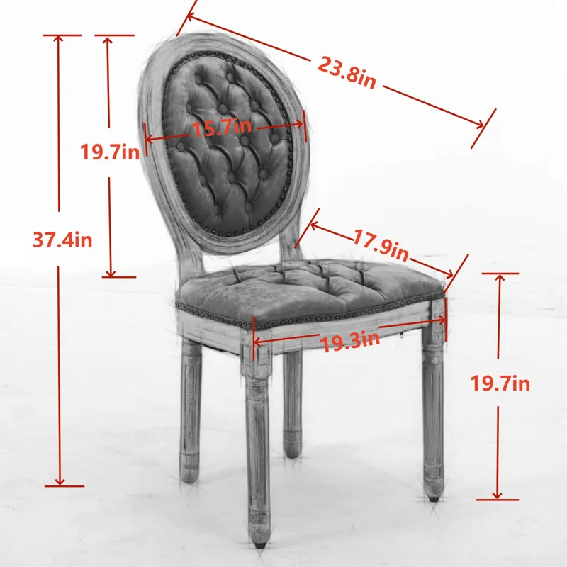 French Style Solid Wood Frame Antique Painting, Hand-Pulled Buckle Decoration PU Artificial Leather 