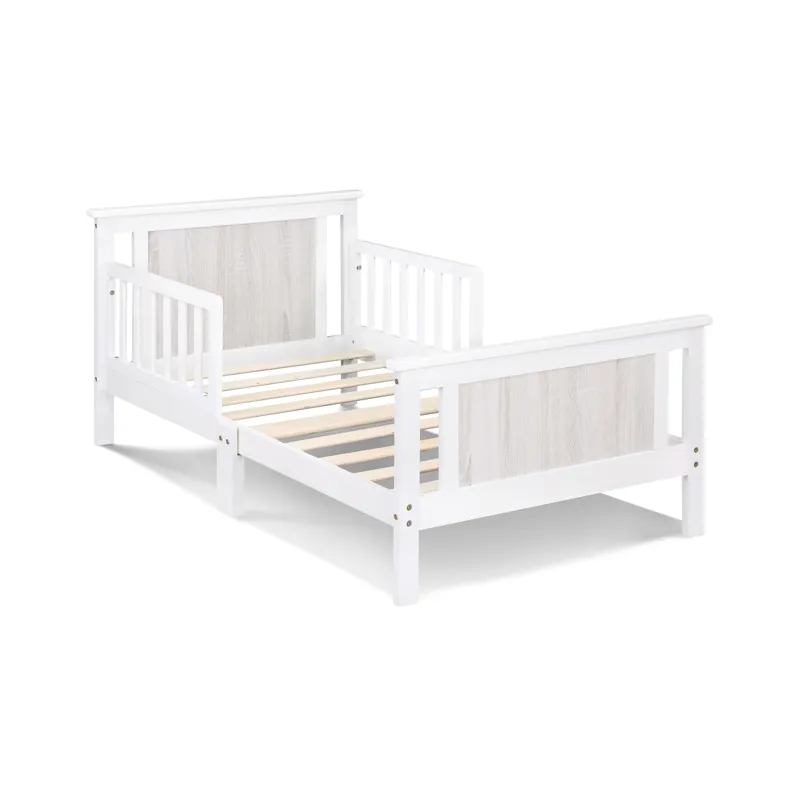 Connelly - Reversible Panel Toddler Bed - White/Rockport Gray