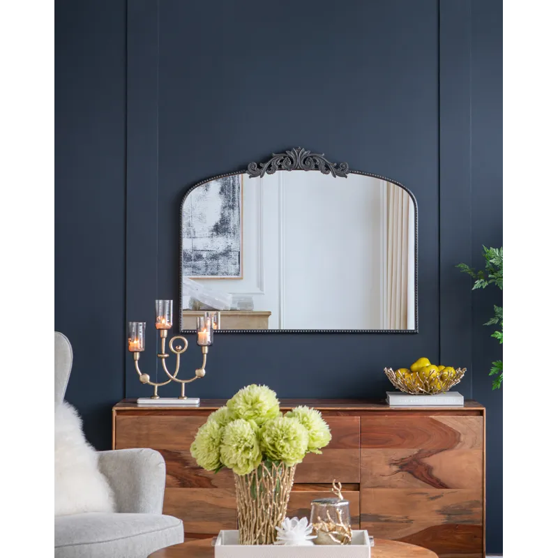 Classic Design Large Arch Mirror And Baroque Inspired Frame For Living Room Bathrrom Enterway Consol
