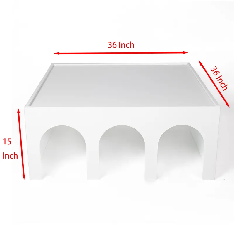 Multifunctional 4 Tier Book Shelf & Coffee Table For Living Room Bedroom Dining Room Study Entryway,