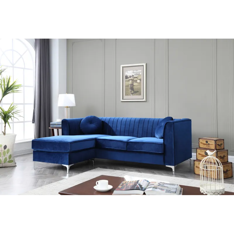 Delray - G791B-SC Sofa Chaise (3 Boxes) - Navy Blue