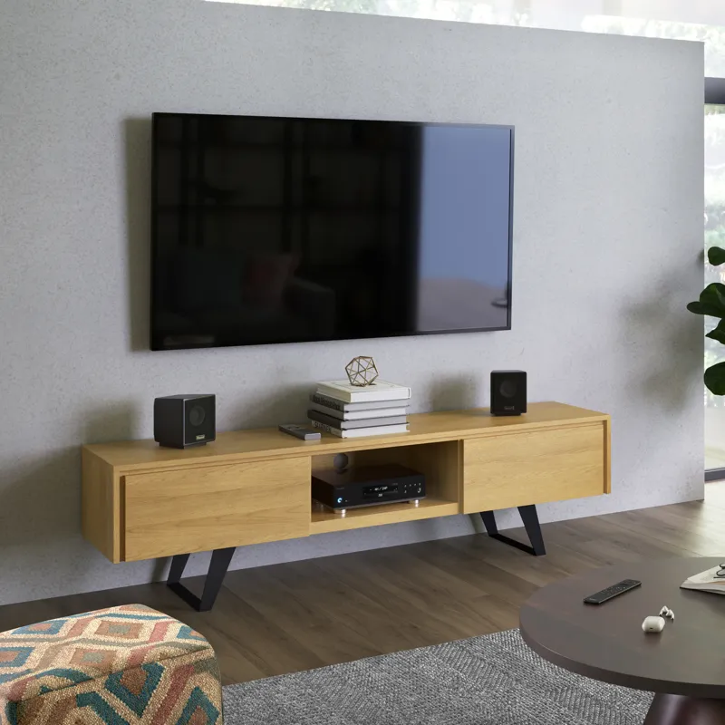 Lowry - 72\" TV Media Stand - Oak