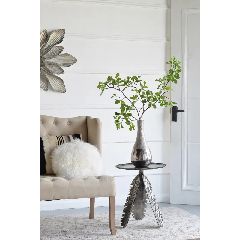 Leaf Side Table - Silver