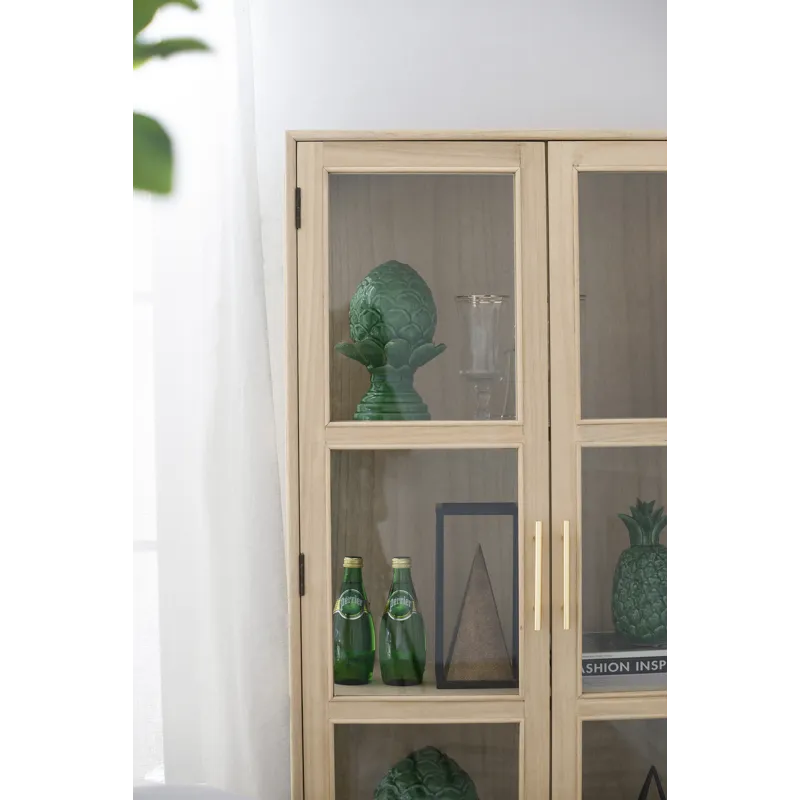 Tall Wooden Cabinet - Brown