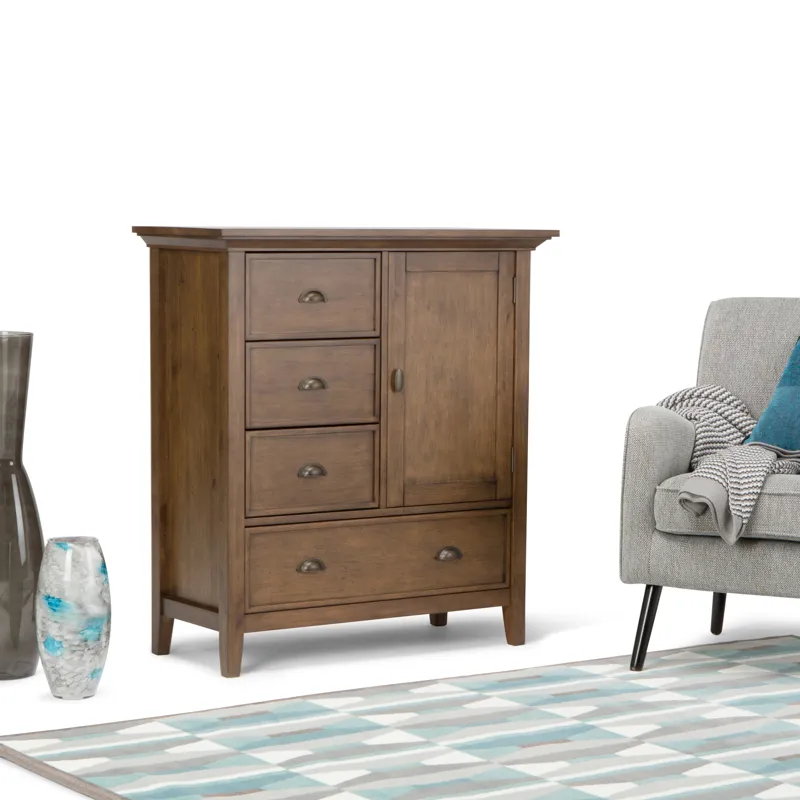 Redmond - Medium Storage Cabinet - Rustic Natural Aged Brown
