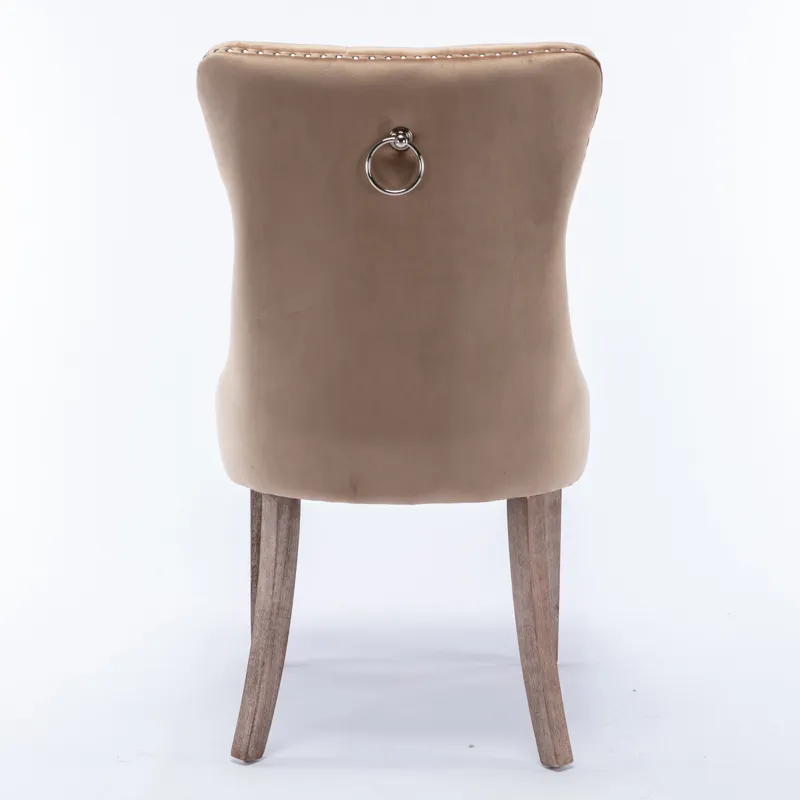 Nikki - Modern, High-End Tufted Solid Wood Contemporary Velvet Upholstered Dining Chair With Wood Le