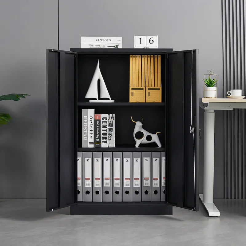 Metal Storage Cabinet With Locking Doors And Adjustable Shelf, Folding Filing Storage Cabinet, Foldi