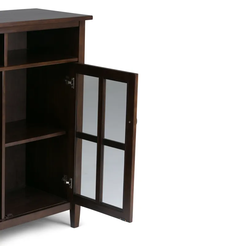 Warm Shaker - Medium Storage Media Cabinet - Tobacco Brown