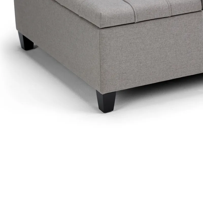 Harrison - Coffee Table Storage Ottoman - Dove Grey