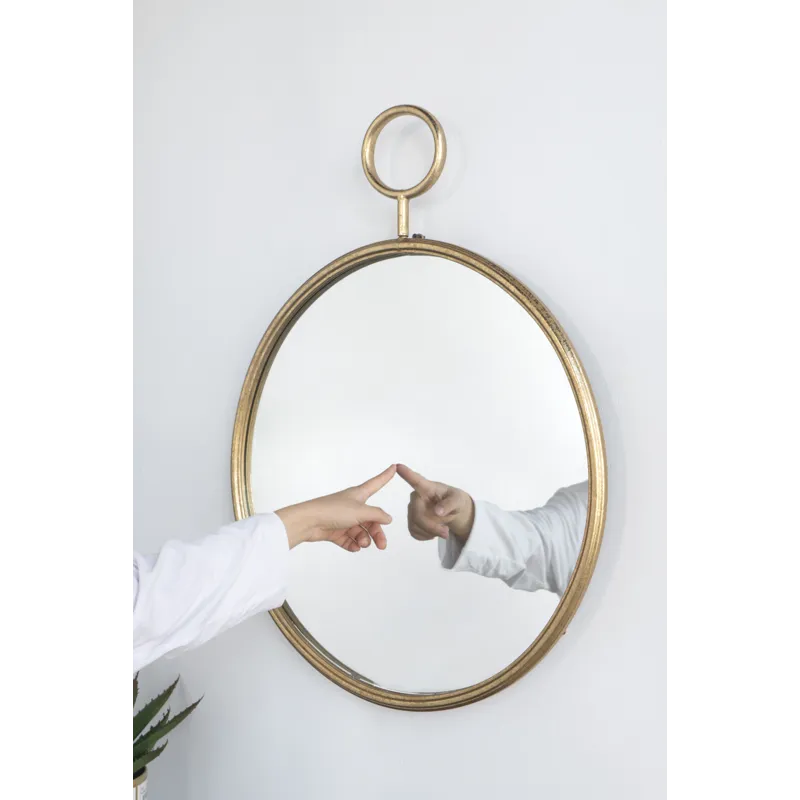 Circle Wall Mirror With Metal Frame, Accent Mirror For Living Room, Entryway, Office - Gold
