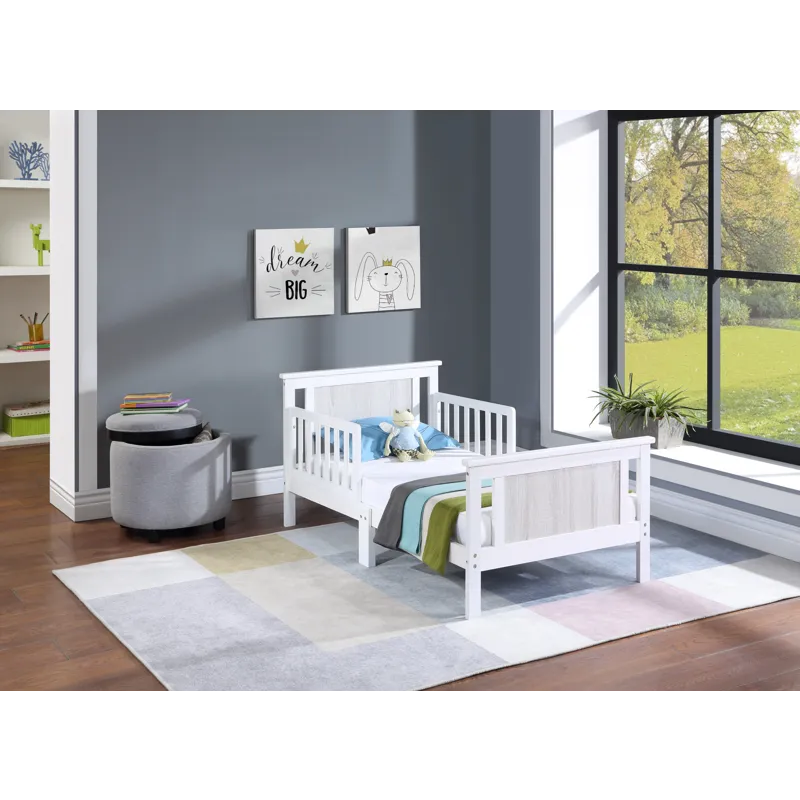 Connelly - Reversible Panel Toddler Bed - White/Rockport Gray