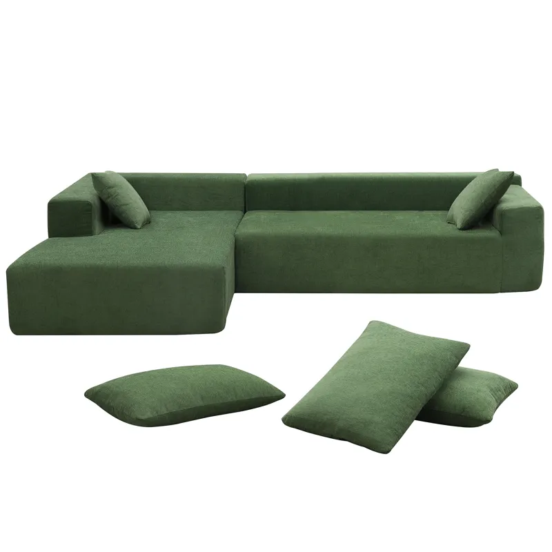 Modular Sectional Living Room Sofa Set, Modern Minimalist Style Couch, Upholstered Sleeper Sofa For 