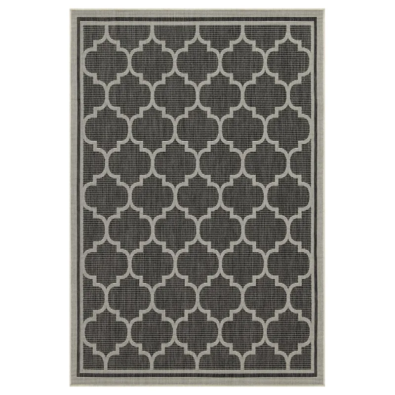 Sunshine - 2\'7\" X 7\'3\" Polypropylene Indoor / Outdoor Area Rug - Anthracite