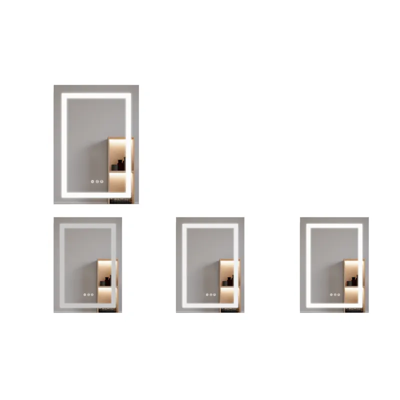26X20\" Bathroom Medicine Cabinet With LED Mirror, Anti-Fog, Waterproof, 3000K~6000K Single Door Lig