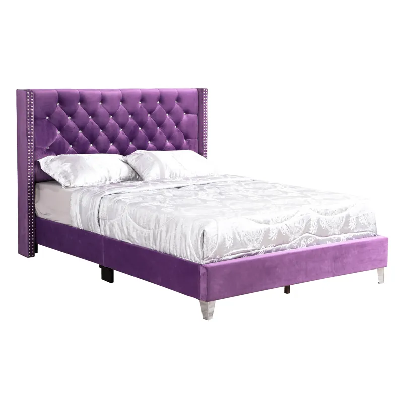 Julie - G1921-QB-UP Queen Upholstered Bed - Purple