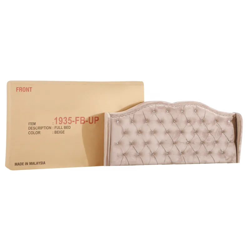 Joy - G1935-QB-UP Queen Upholstered Bed - Beige