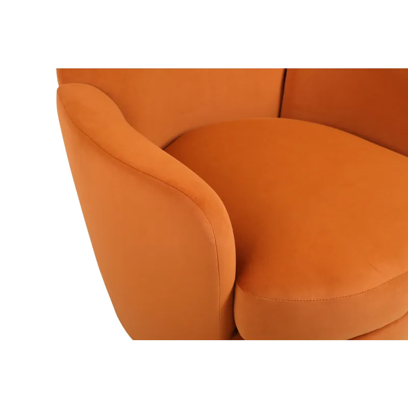 Velvet Swivel Barrel Chair, Swivel Accent Chairs Armchair For Living Room, Reading Chairs For Bedroo