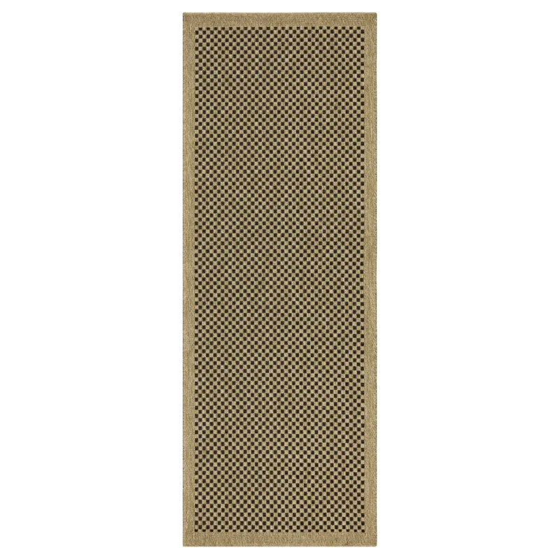 Earth - 7\'10\" X 10\'3\" Indoor / Outdoor Area Rug Polypropylene - Jute / Black