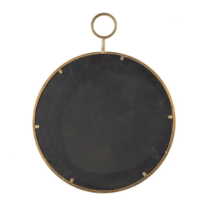 Circle Wall Mirror With Iron Frame, Accent Mirror For Living Room, Entryway, Office - Gold