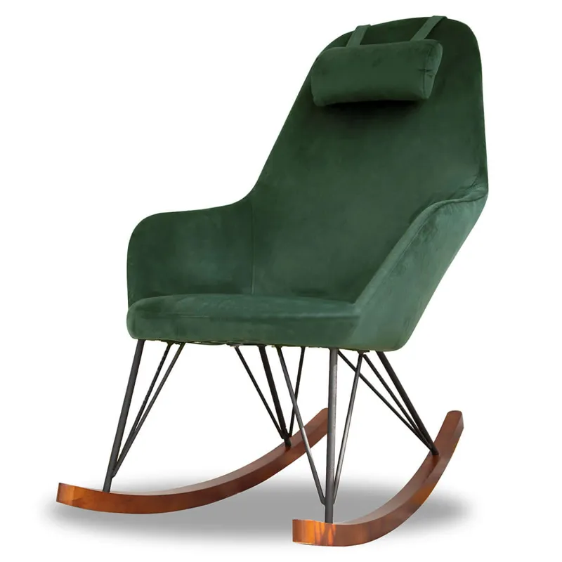 Chloe - Mid Century Modern Rocker Livingroom And Bedroom Chair - Green
