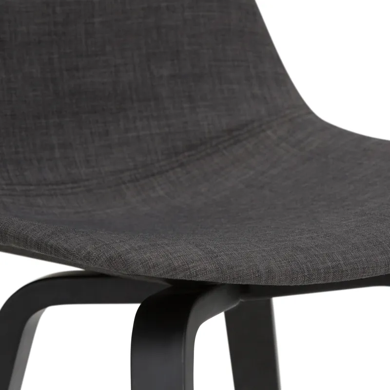 Randolph - Bentwood Counter Height Stool (Set of 2) - Charcoal Grey / Black