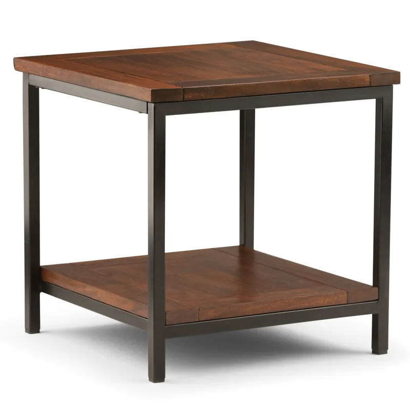 Skyler - End Table - Dark Cognac Brown