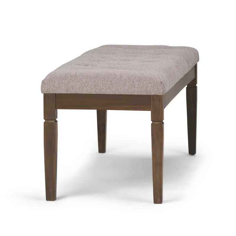 Waverly - Tufted Ottoman Bench - Cloud Grey