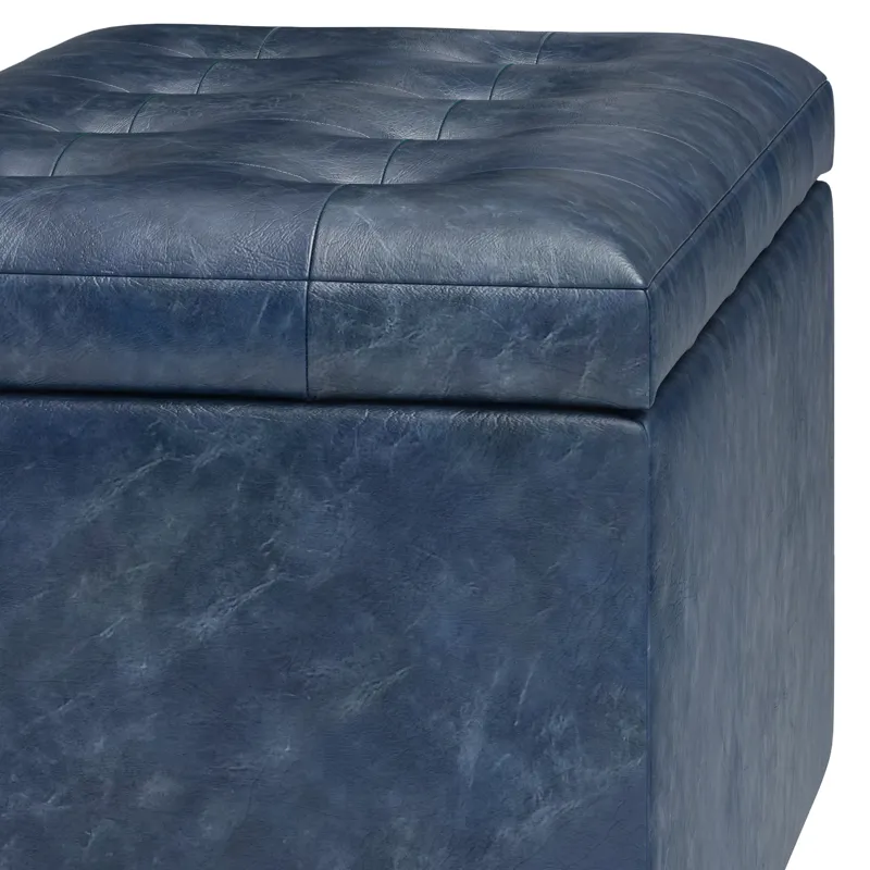 Cosmopolitan - Storage Ottoman - Denim Blue