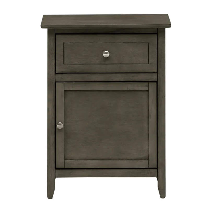 Izzy - G1411-N-05 1 Drawer /1 Door Nightstand - Gray