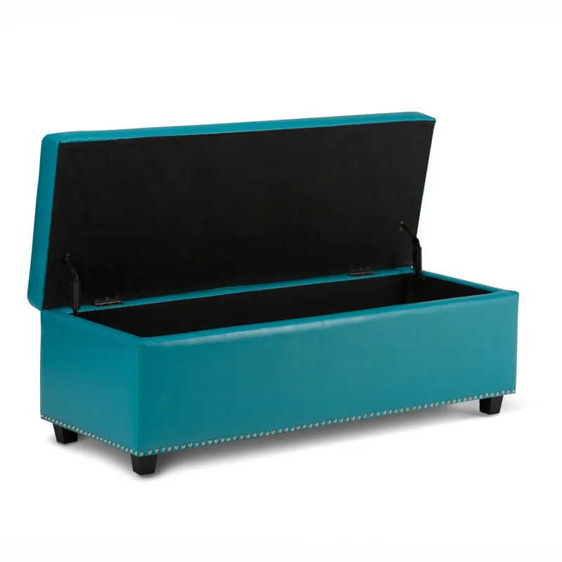 Hamilton - Storage Ottoman - Mediterranean Blue
