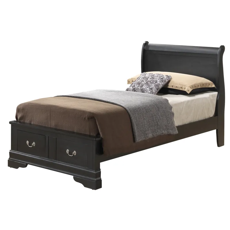 Louis Phillipe - G3150D-TSB2 Twin Storage Bed - Black