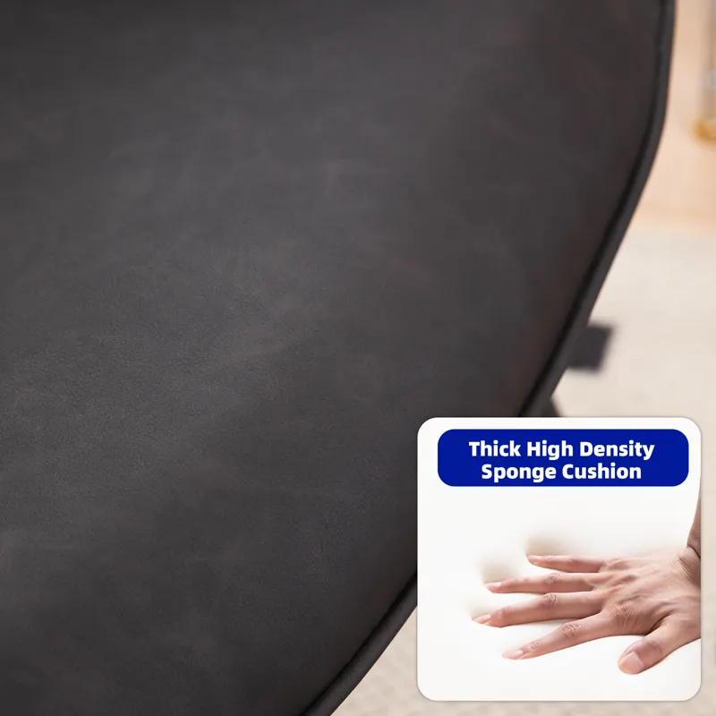 Leather Armchair, Modern Accent Chair High Back, Living Room Chair With Metal Legs And Soft Padded, 