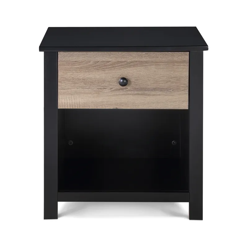 Connelly - Nightstand Black/Vintage - Walnut