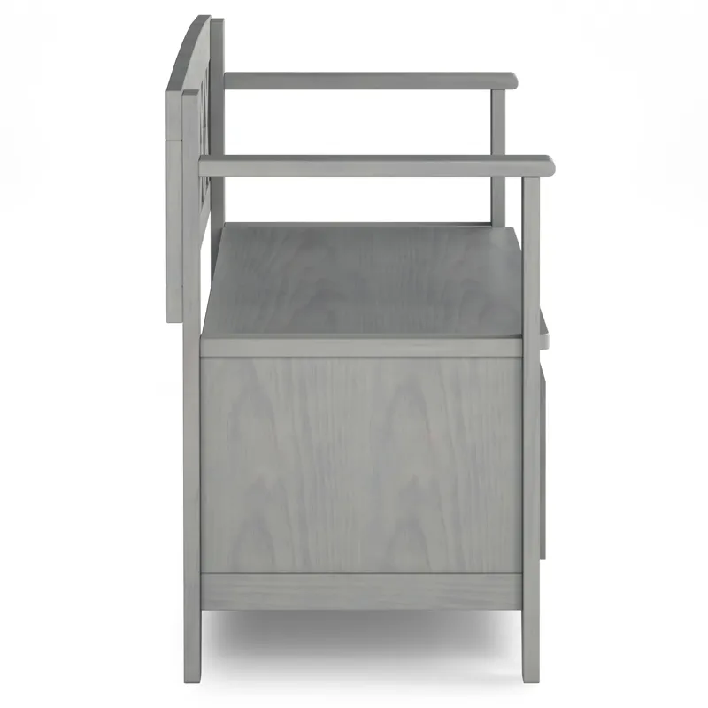 Amherst - Entryway Storage Bench - Fog Grey