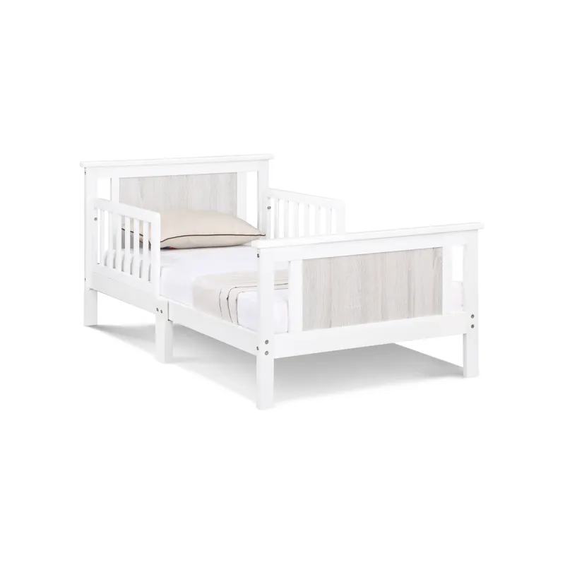 Connelly - Reversible Panel Toddler Bed - White/Rockport Gray