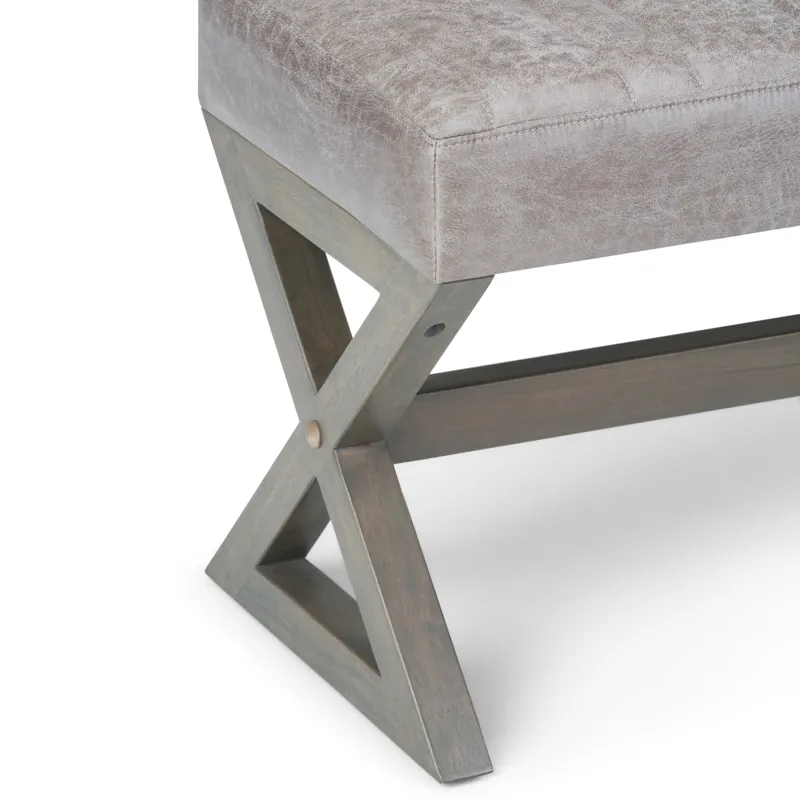 Salinger - Large Ottoman Bench - Distressed Grey Taupe