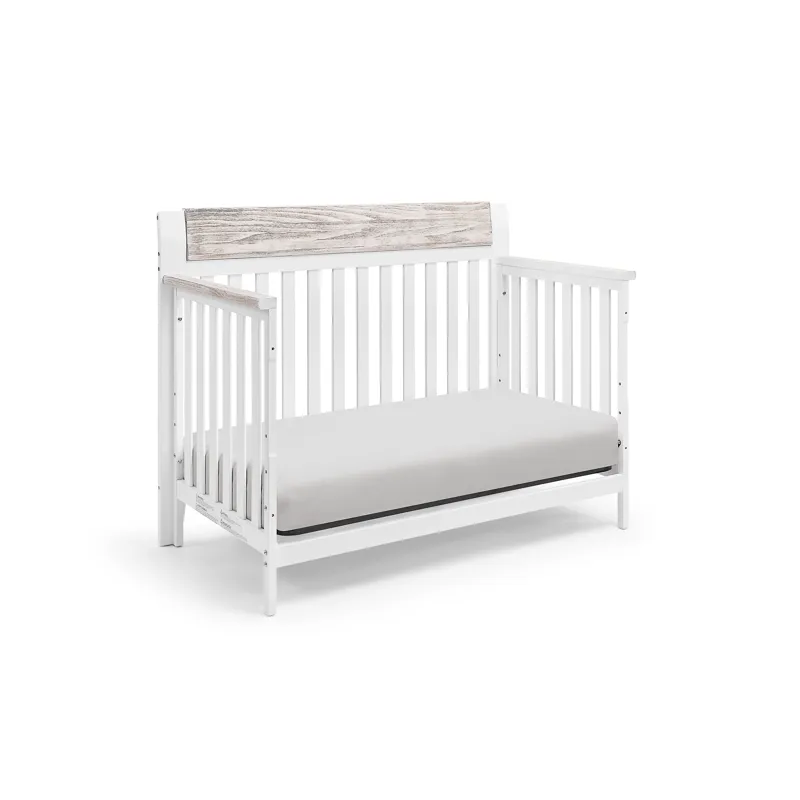 Hayes - 4-in-1 Convertible Crib - White/Natural