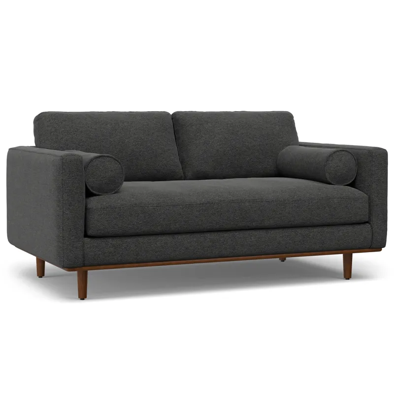 Morrison - 72\" Sofa and Ottoman Set - Charcoal Gray