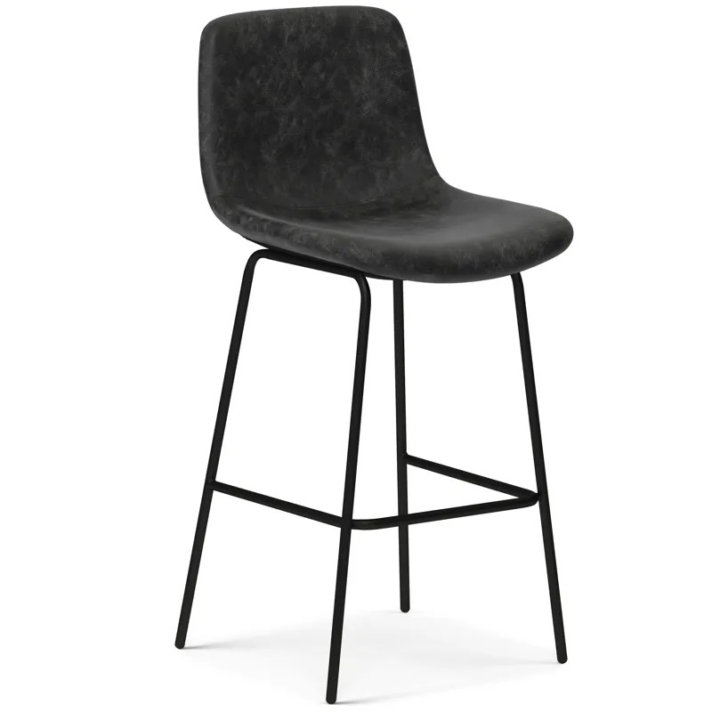 Jolie - Bar Stool (Set of 2) - Distressed Charcoal Grey