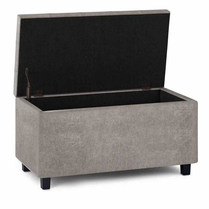 Cosmopolitan - Storage Ottoman - Distressed Grey Taupe