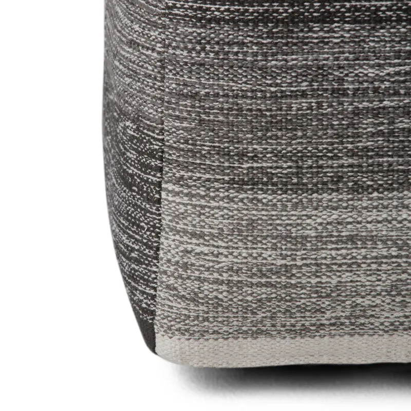 Naya - Cube Pouf - Patterned Grey Melange