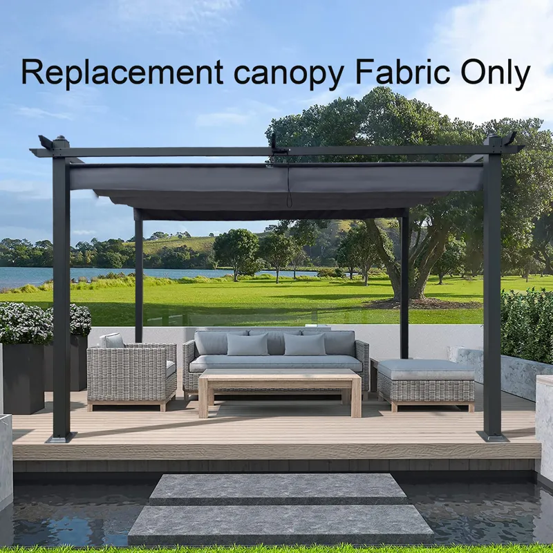 Replacement Canopy Top Cover Fabric For 13 x 10 Ft Outdoor Patio Retractable Pergola Sun-Shelter Can