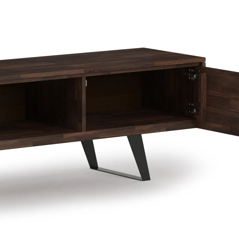Lowry - 72" TV Media Stand - Distressed Charcoal Brown
